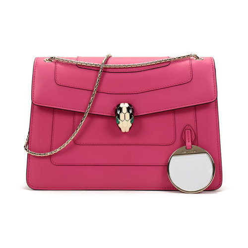 BVLGARI/寶格麗女士SERPENTIFOREVER系列牛皮蛇頭扣手提單肩包 288703