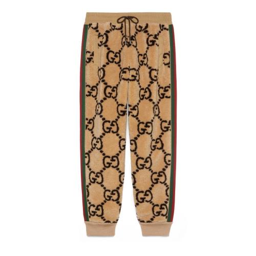  GUCCI古馳 22年秋冬 男士 GG提花環(huán)保毛皮慢跑長褲 715233 XJETP 2066