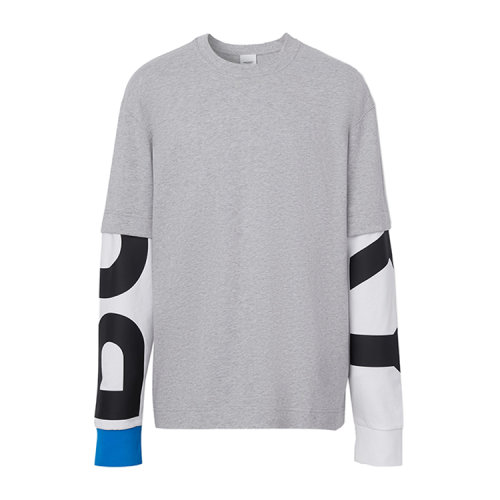 BURBERRY/博柏利 徽標印花衣袖男士長袖T恤  8030263 1