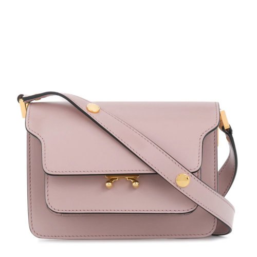 MARNI/瑪尼 女士純色牛皮按扣開合時尚簡約單肩包斜挎包女包 SBMPN09NO1-LV583 多色可選