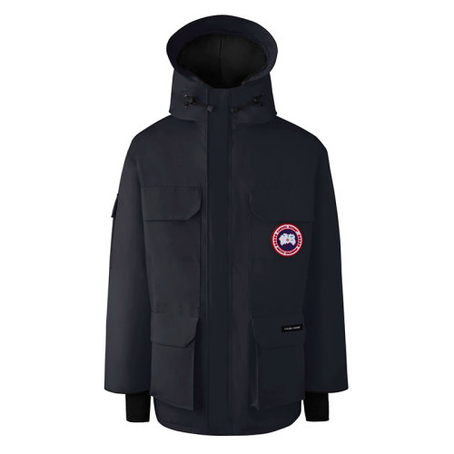 CANADA GOOSE/加拿大鵝   EXPEDITION系列 男士海軍藍色連帽毛邊防風派克大衣4660M-MARINE