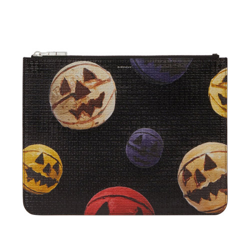 Givenchy/紀(jì)梵希 2022年新款Essentiel U系列 男士大號(hào)黑色小牛皮Josh Smith聯(lián)名陶瓷印花4G手袋BK60D4K1JX-001