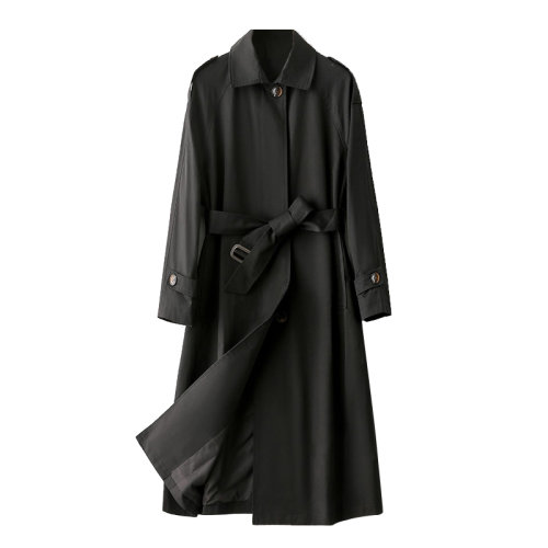 GeleiStory/GeleiStory  單排扣卡其色風衣女2021春秋新款休閑氣質(zhì)英倫風女士風衣