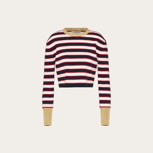  VALENTINO華倫天奴 22年秋冬 女士 針織衫 PULL EN LUREX 1B3KC37B7DY7DD