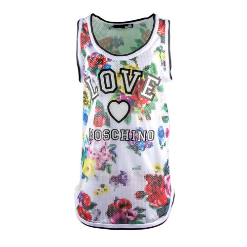 LOVE MOSCHINO/LOVE MOSCHINO  女裝品牌字母愛心白色女士無袖背心 W4G2701M38460009