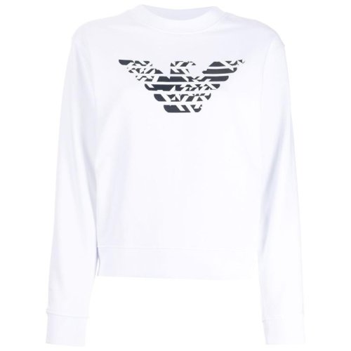  Emporio Armani/安普里奧阿瑪尼 女士白色棉質(zhì)衛(wèi)衣 6K2M8Z 2J49Z 0100 PLFSX