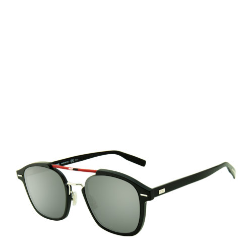 DIOR/迪奧 時(shí)尚 復(fù)古 方形 紅色中梁 男女款太陽鏡 銀灰反光鏡片 墨鏡 眼鏡 AL13.13 52mm DIOR 迪奧