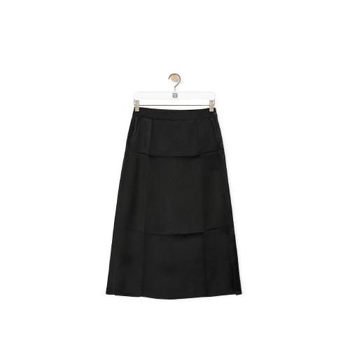  LOEWE羅意威 22年秋冬 女士 半身裙 Slip midi skirt in satin S359Y08X20-1100