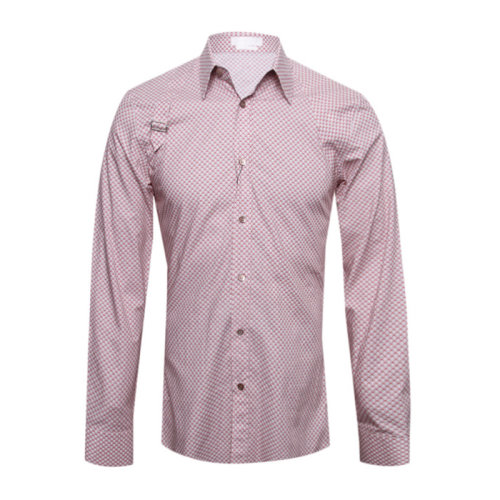 Alexander McQueen/亞歷山大麥昆 全棉骷髏頭印花男士長袖襯衫