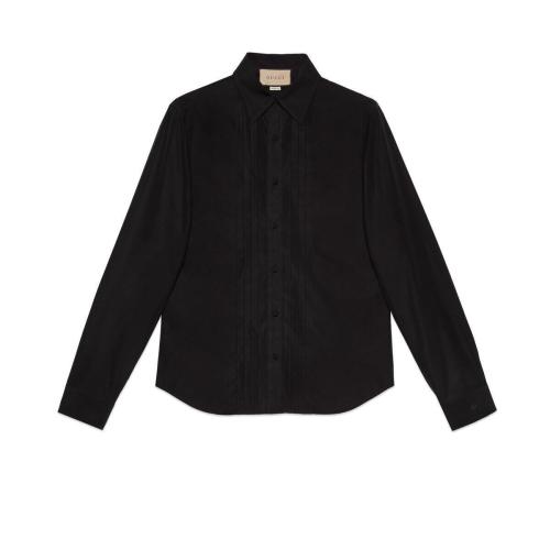  GUCCI古馳 22年秋冬 男士 棉質(zhì)府綢襯衫 710944 ZAKQC 1000