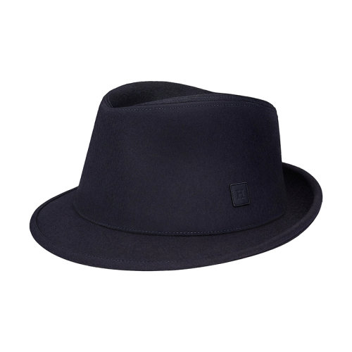 HERMES/愛(ài)馬仕 22年早春新款 Funk系列 男士深藍(lán)色純羊絨氈帽爵士帽禮帽H212050N0159