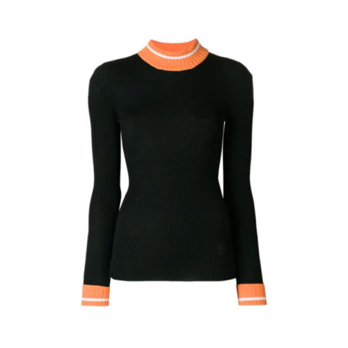 LOEWE/羅意威 女裝 女士羊毛拼色時尚百搭秋冬半高領長袖針織衫/毛衣 D3289090SM-1109