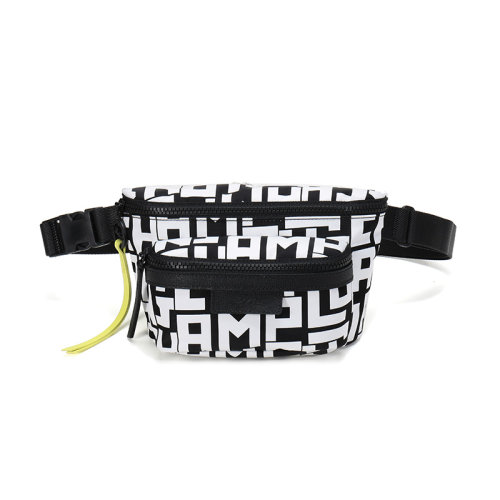 Longchamp/瓏驤女士LEPLIAGE系列字母圖案織物腰包斜挎包10034412