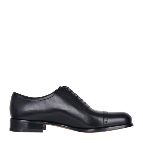 Salvatore Ferragamo/菲拉格慕 男士黑色系帶鞋駕車鞋男鞋 0707549-CALF-NERO（99新S級未使用）
