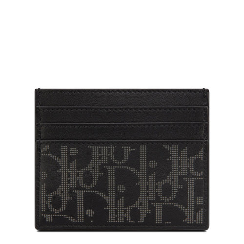 DIOR/迪奧 20  DIOR WORLD TOUR系列 男士黑色Oblique Galaxy印花小牛皮卡片夾2ESCH135CLP_H22Q