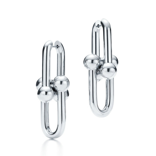 Tiffany & Co./蒂芙尼  Tiffany City HardWear系列 925銀鏈式球形耳環(huán)38087959
