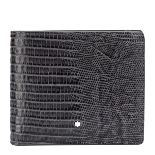 MontBlanc/萬(wàn)寶龍 男士商務(wù)時(shí)尚灰色皮革格紋短款錢(qián)包錢(qián)夾卡夾男包 116292