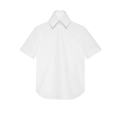  GUCCI古馳 22年秋冬 女士 可拆卸衣領(lǐng)短袖襯衫 679711 Z3854 9000 預(yù)定商品2-6周發(fā)貨