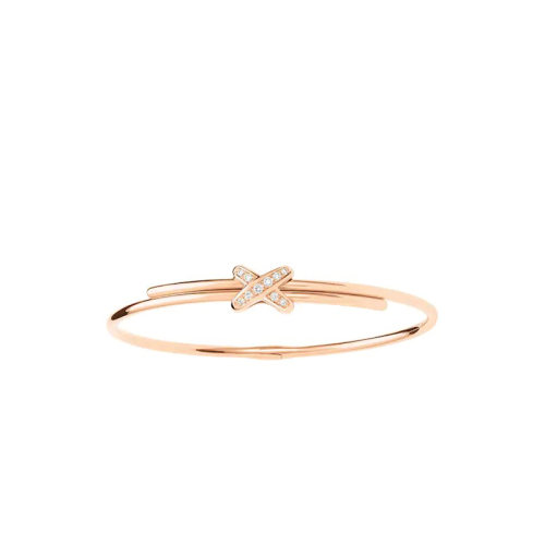 Chaumet/尚美  Jeux de Liens系列 女士18k金玫瑰金多顆明亮切割鉆石手鏈081776