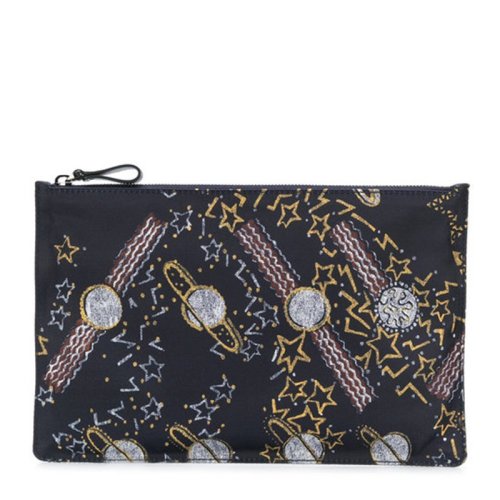 Valentino/華倫天奴 男士 朋克風星球印花拼色尼龍手拿包 PY2P0483CHB M30 HJH0015X