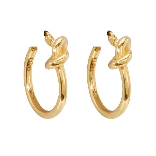  CELINE賽琳思琳 女士 耳環(huán) Knot 小號(hào)鍍金黃銅圈形耳環(huán) CELPV54KGOLZZZZZ00 預(yù)定商品1-3周發(fā)貨