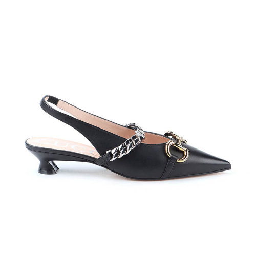 GUCCI/古馳 女士馬銜扣皮革淺口鞋 黑色 616596 1RH00 1000