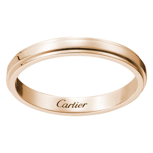 CARTIER/卡地亞 Cartier d'Amour 18K金玫瑰金簡約經(jīng)典無鉆結(jié)婚求婚訂婚對戒戒指  B4093700