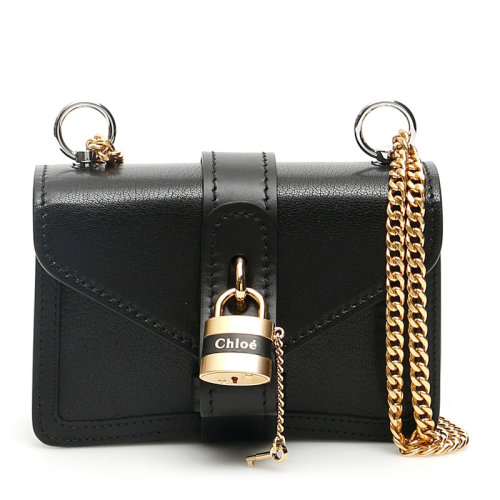 Chloe/克洛伊 Aby系列  女士羊皮鎖扣鏈條包單肩包斜挎包