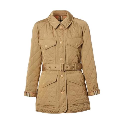  BURBERRY 22年秋冬 女士 菱形絎縫尼龍帆布戰(zhàn)地夾克 80358871 預(yù)定商品1-3周發(fā)貨