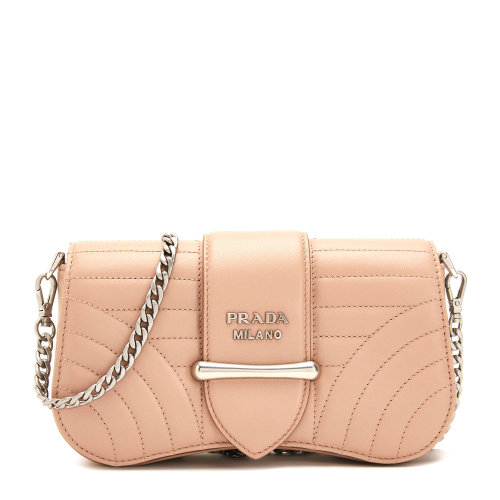 PRADA/普拉達(dá) 女士Prada Sidonie迷你鏈條手袋單肩斜挎包女包禮盒包裝 1DH070_2B0X