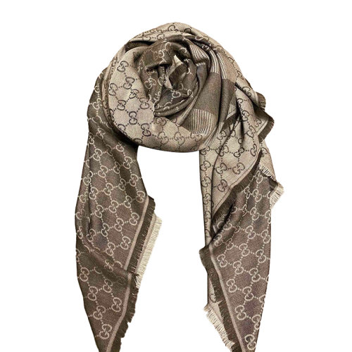 GUCCI/古馳深棕色大披肩圍巾2819423G704 【禮盒包裝】     ai