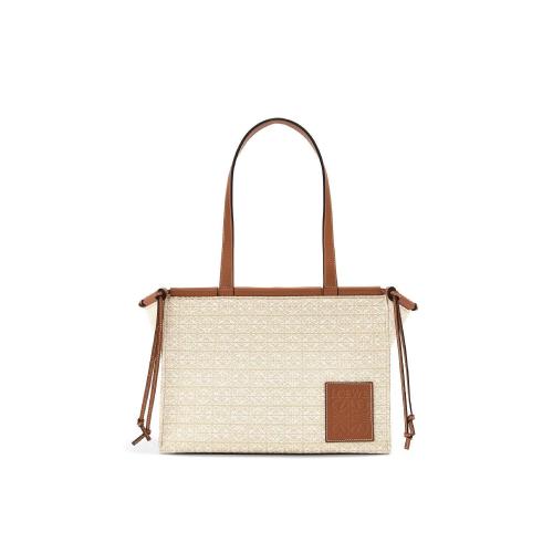  LOEWE羅意威 22年秋冬 女士 手提包 Small Cushion Tote in Anagram jacquard and calfskin A6