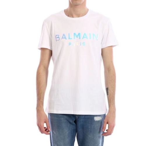 BALMAIN/巴爾曼  簡約百搭短袖t恤TH01601I309 GDU男女同款【主推】