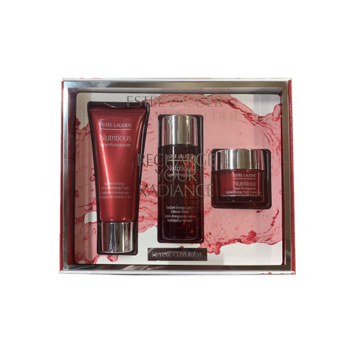 Estee Lauder/雅詩蘭黛  紅石榴潔面套裝 潔面乳30ml+爽膚水30ml（滋潤型）+晚霜15ml