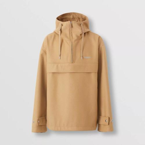  BURBERRY 22年秋冬 男士 徽標裝飾羊毛混紡寬松夾克 80544421