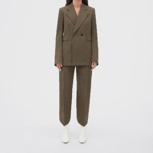  BV葆蝶家 22年秋冬 女士 夾克 veste en laine compacte avec manches incurvees 713619VKIV03