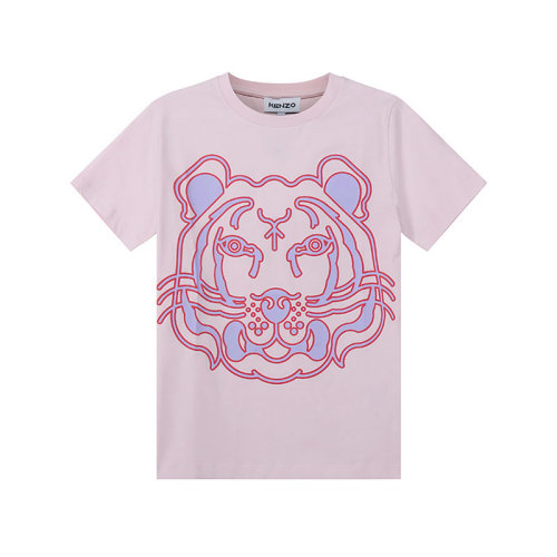 KENZO/高田賢三【22春夏新款】女士棉質(zhì)寬松版K-Tiger圓領(lǐng)短袖T恤虎頭圖案 2TS932 4SA