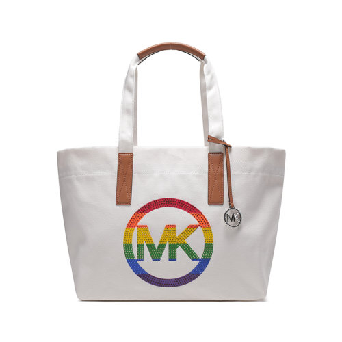 Michael Kors/邁克·科爾斯 【22秋冬新款】 女士THE MICHAEL BAG系列織物Rainbow Pride手提單肩包托特包購(gòu)物袋 30T2S01T7C