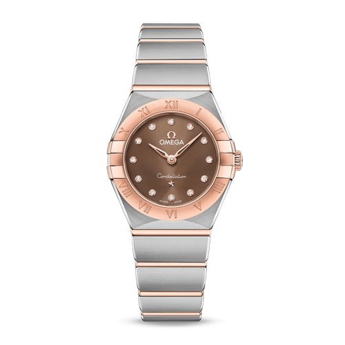 OMEGA/歐米茄 星座系列 精鋼 18K金 鉆石刻度 石英機(jī)芯 女士腕表 131.20.25.60.63.001