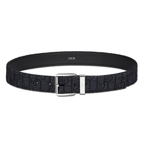DIOR/迪奧 男士黑色Dior斜紋提花帆布腰帶35毫米4333PLYSE_H03E