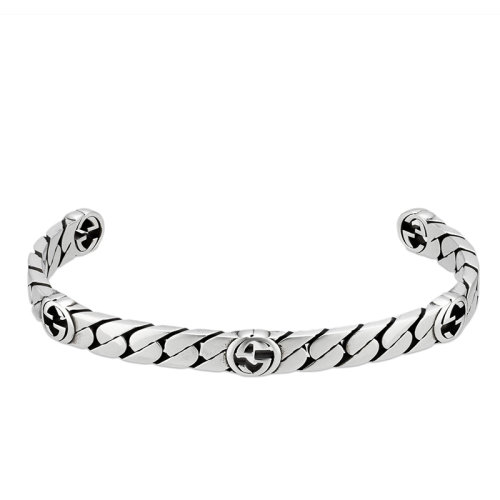GUCCI/古馳  銀質(zhì)GG細(xì)節(jié)手鏈661526J84000728