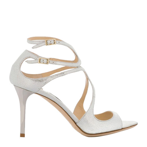 Jimmy Choo/周仰杰 女士香檳色閃光皮革綁帶細跟涼鞋高跟鞋女鞋 IVETTE-GLE-CHAM