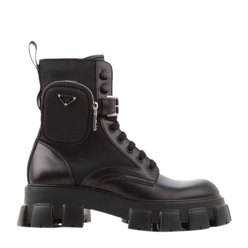 PRADA/普拉達(dá)  男士黑色馬丁靴 2UE007-3L09-F0002