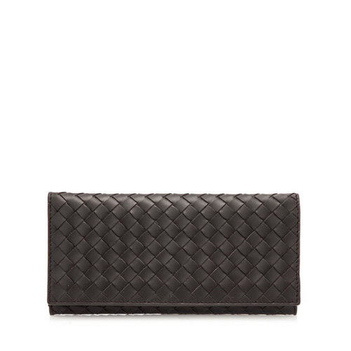 Bottega Veneta/葆蝶家 男女同款 棕色牛皮卡包錢包 120697V46512006 HJH0015X