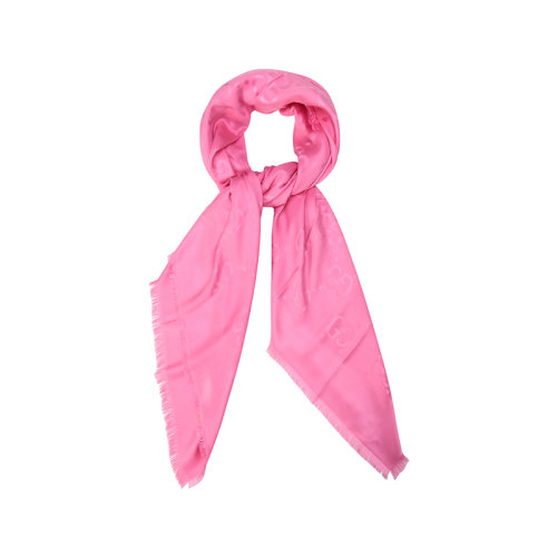 GUCCI/古馳【22春夏新款】女士桑蠶絲/羊毛方巾絲巾圍巾披肩GG老花提花 663671 3GC43