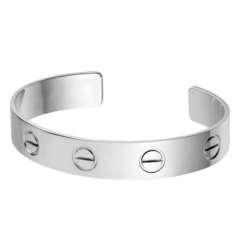 CARTIER/卡地亞 LOVE系列 男士18K金白金手鐲B6064717