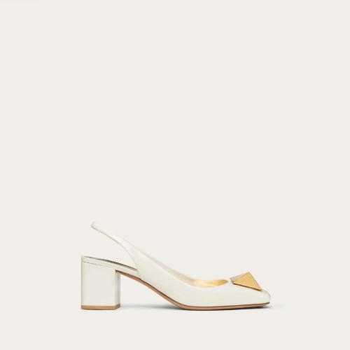  VALENTINO華倫天奴 22年秋冬 女士 中跟涼鞋 ESCARPINS MAXI STUD VERNIS a BRIDE ARRIERE. TA