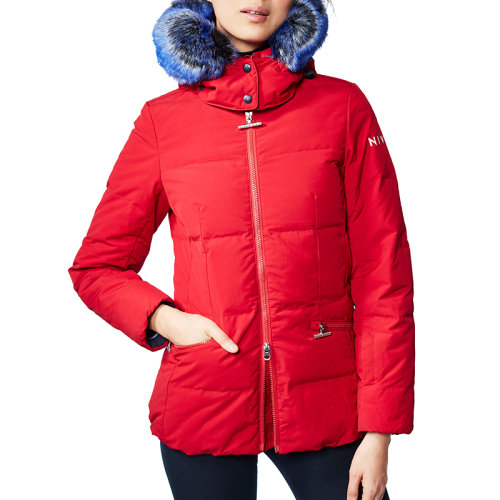 Nivose/尼渥絲 MERIBEL 雙層羽絨內(nèi)襯設(shè)計 防風防潑水面料 超保暖 可拆卸帽兜毛領(lǐng)  修身收腰設(shè)計 女士羽絨服 明星私服 兩色可選