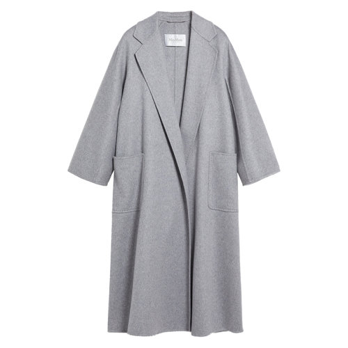 MaxMara/麥絲瑪拉 22年秋冬新款 LUDMILL系列 女士淺灰色羊絨大衣1016052906001