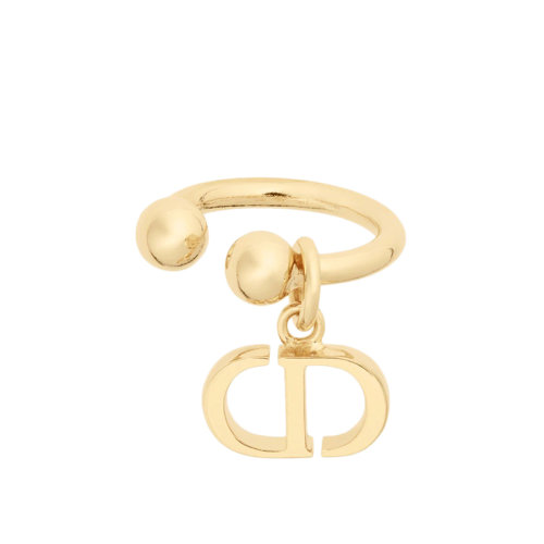 DIOR/迪奧 22新款PETIT CD系列 女士金色飾面金屬“CD”標(biāo)志耳飾E1964PTCMT_D300